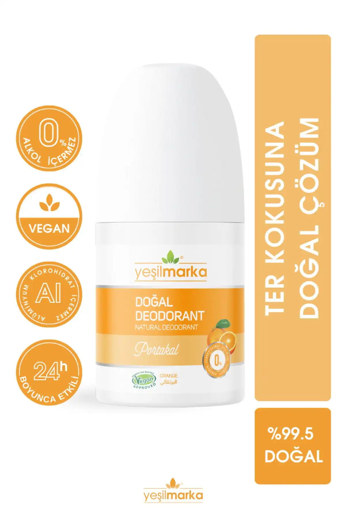 Yeşilmarka Doğal Roll-on Portakal Deodorant: Taze Aromalı Cilt Koruma Çözümü