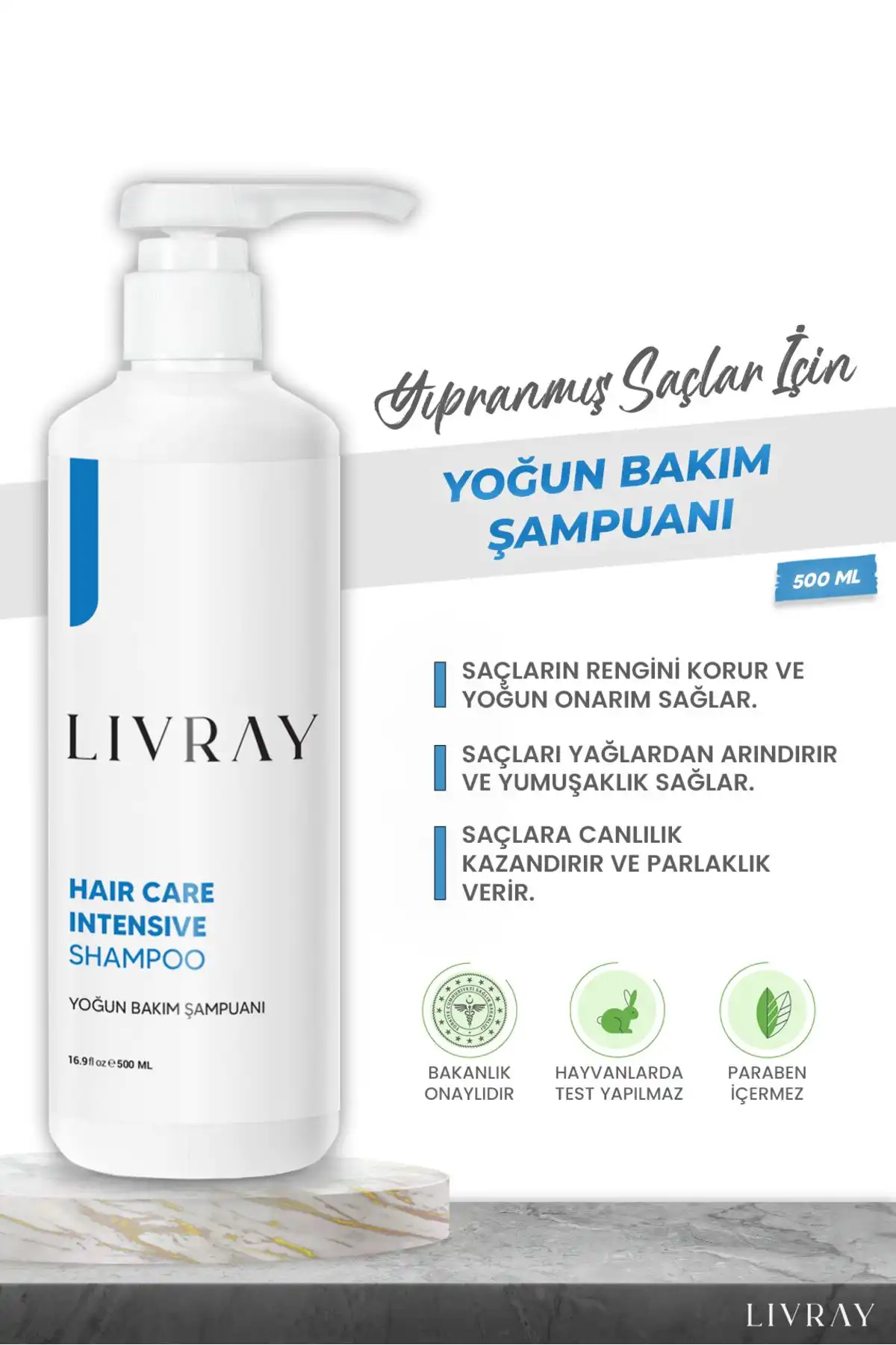 Livray Yoğun Onarıcı Bakım Şampuanı: Yıpranmış Saçlar için Etkili Çözüm