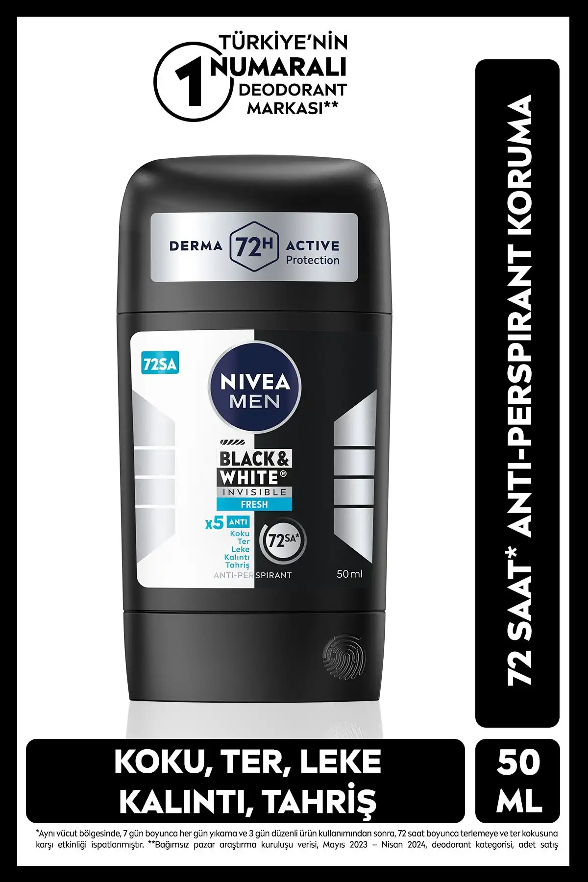 NIVEA MEN Erkek Stick Deodorant Black&White Invisible Fresh Ürün İncelemesi