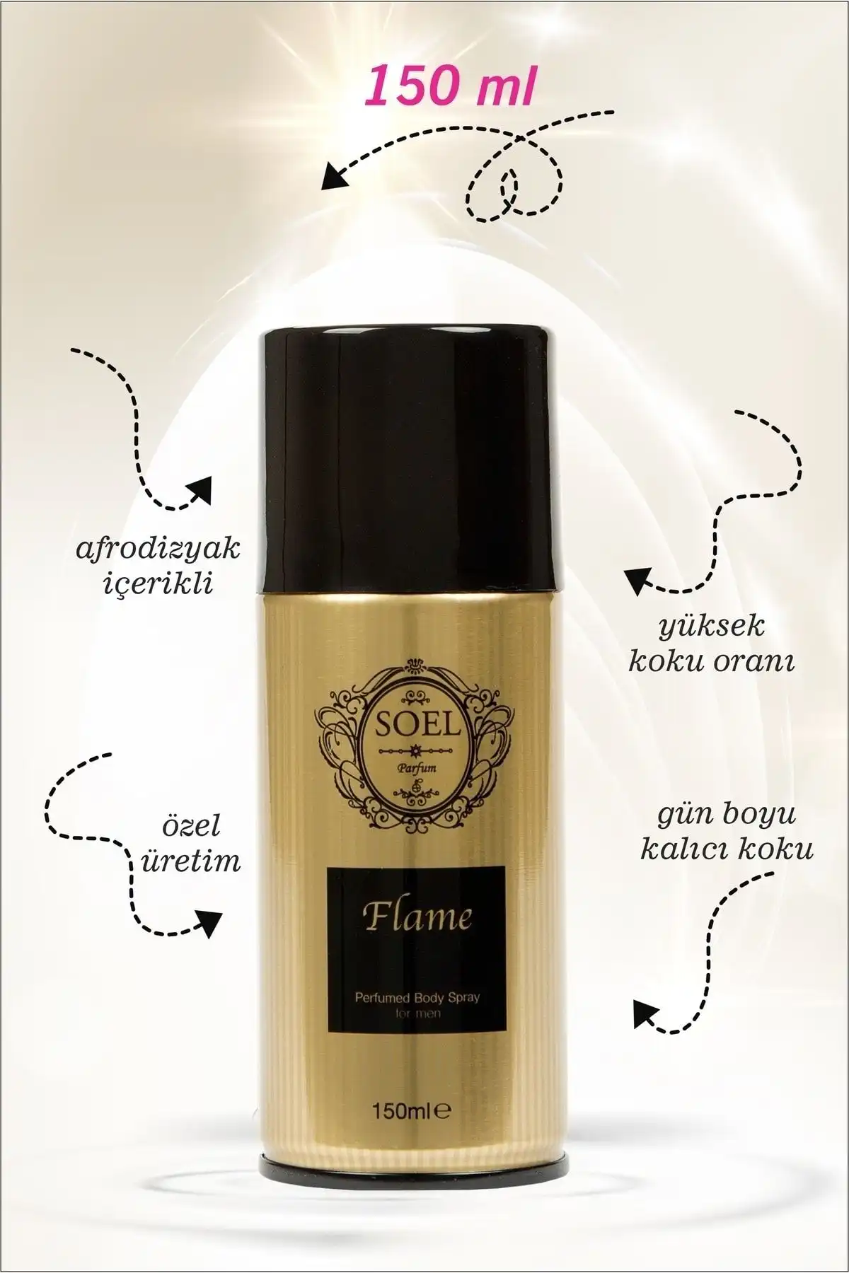 Soel Parfüm Flame Deodorant Sprey: Uzun Süreli Ferahlık ve Kalıcı Koku