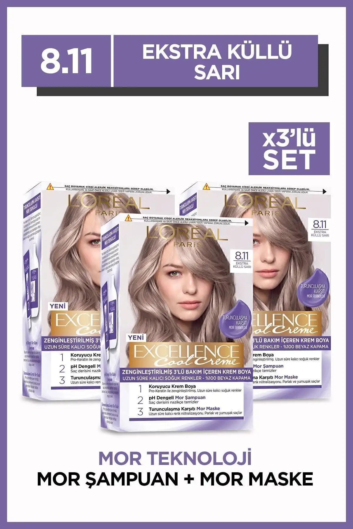 L'Oreal Paris Excellence Cool Creme Saç Boyası 8.11 Ekstra Küllü Sarı Ürün İncelemesi