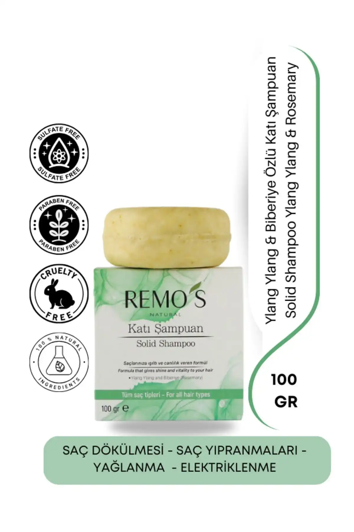 RemosNatural Dökülme Karşıtı Katı Şampuan: Ylang Ylang ve Biberiye Özlü Ürün İncelemesi