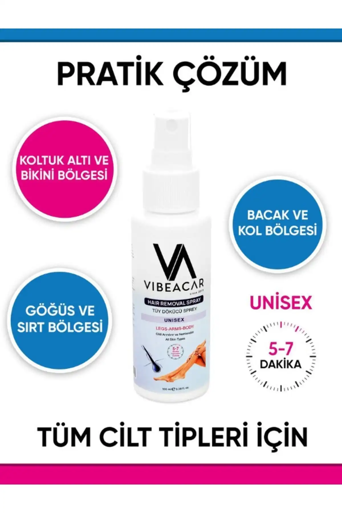 VIBEACAR Unisex Tüy Dökücü Krem Sprey İncelemesi ile Pürüzsüz Cilde Kavuşun
