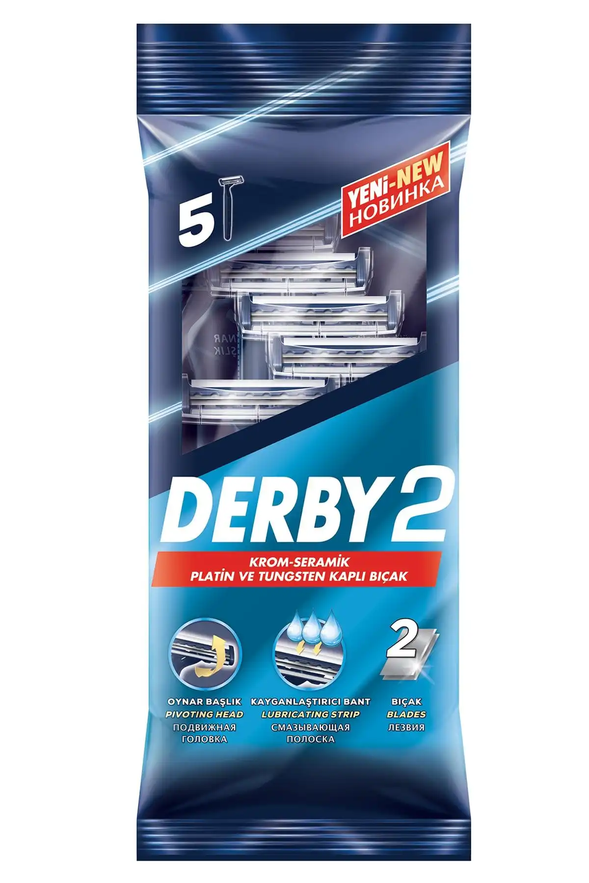 Derby 2 5'li Poşet: Kullan-at Tıraş Bıçağı ile Pratik ve Hijyenik Tıraş Deneyimi
