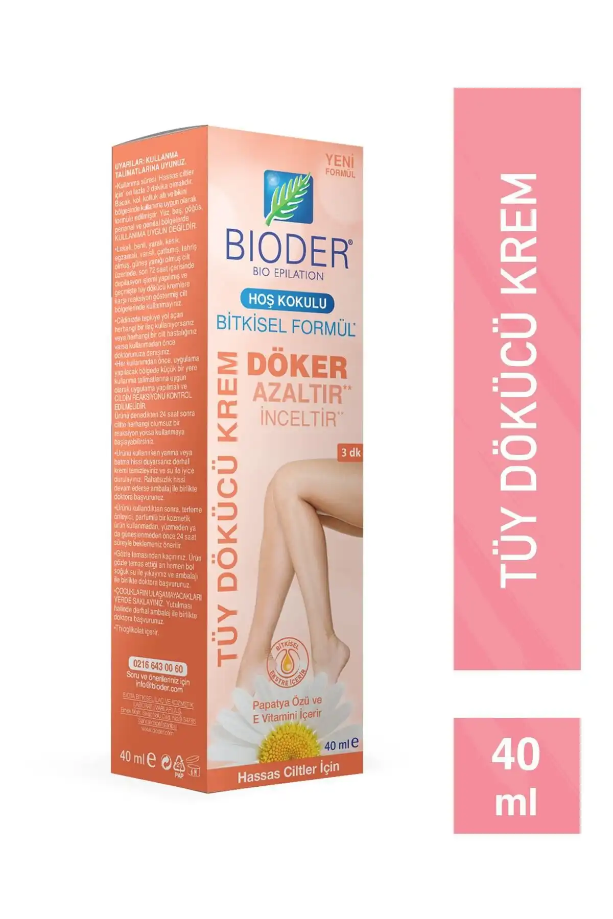 Bioder Tüy Dökücü Krem: Hassas Ciltler İçin Papatya Özlü Etkili Formül