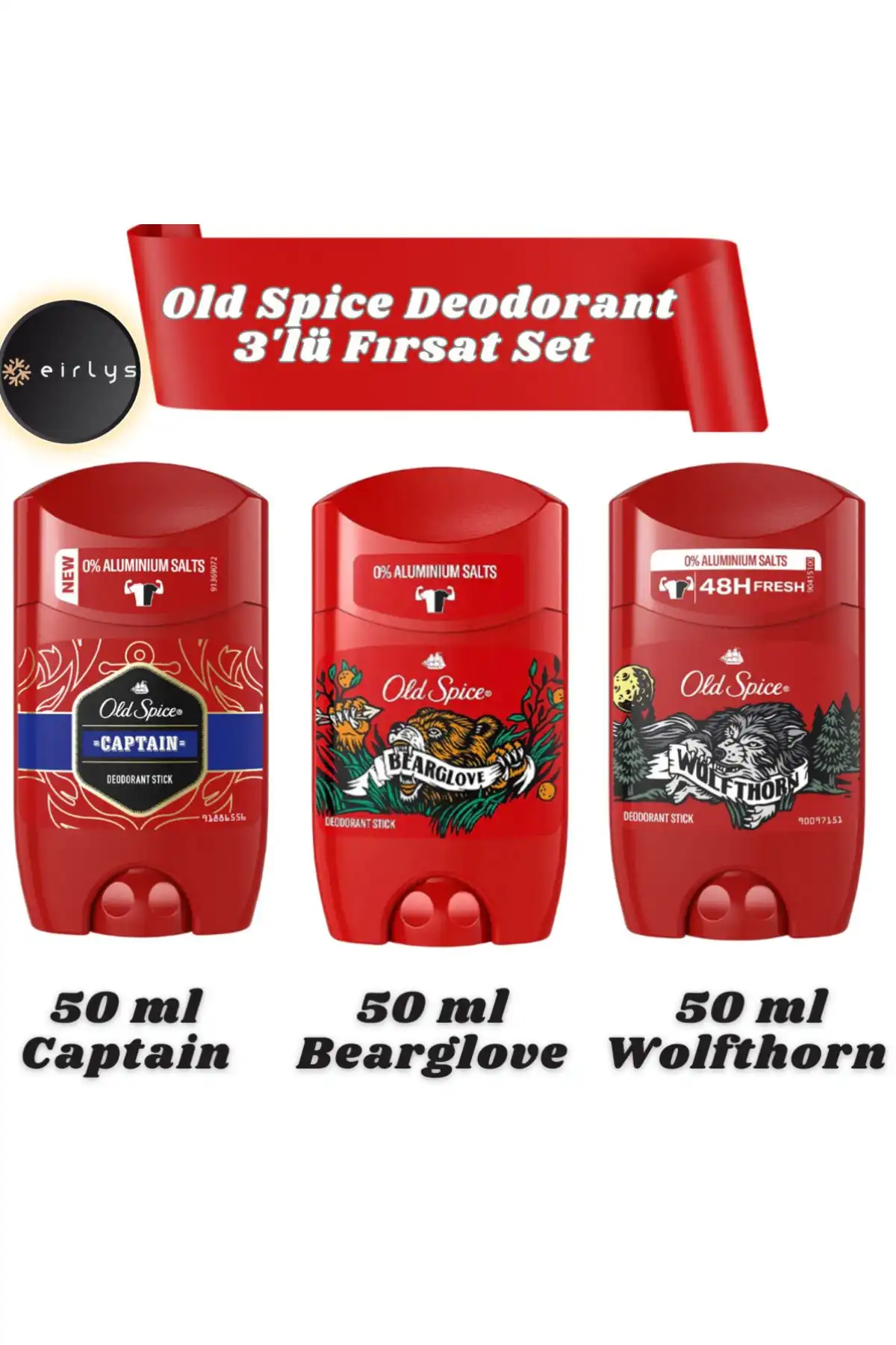 Old Spice Deodorant 3'lü Set: Ferah Kalıcı Koruma ve Yaz Seçenekleri