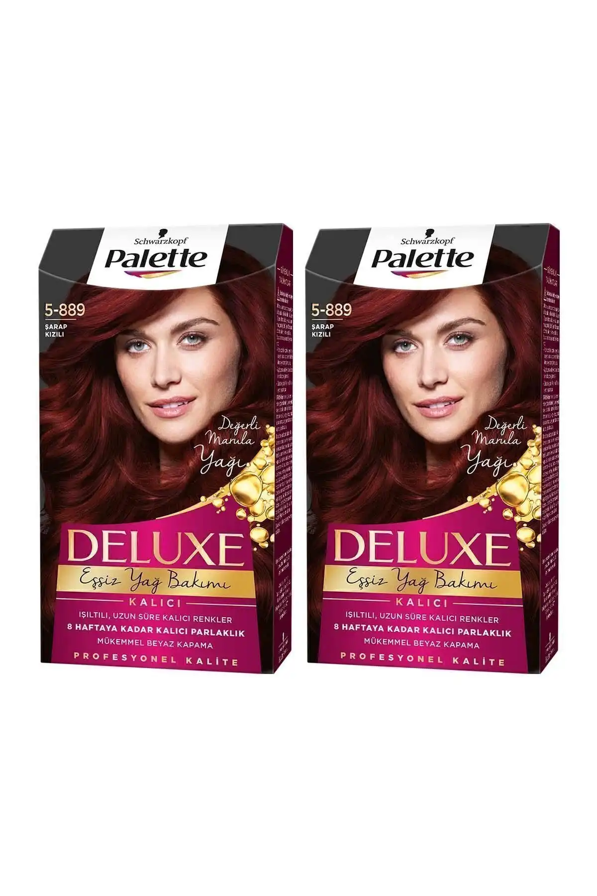 Palette Deluxe 5-889 Şarap Kızılı Saç Boyası: Uzun Süre Kalıcı Renk ve Parlaklık