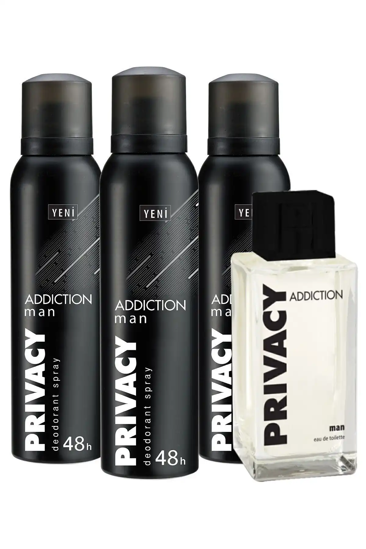 Privacy Man Addiction: Erkek Parfüm ve Deodorant Seti ile Ferah Bir Deneyim