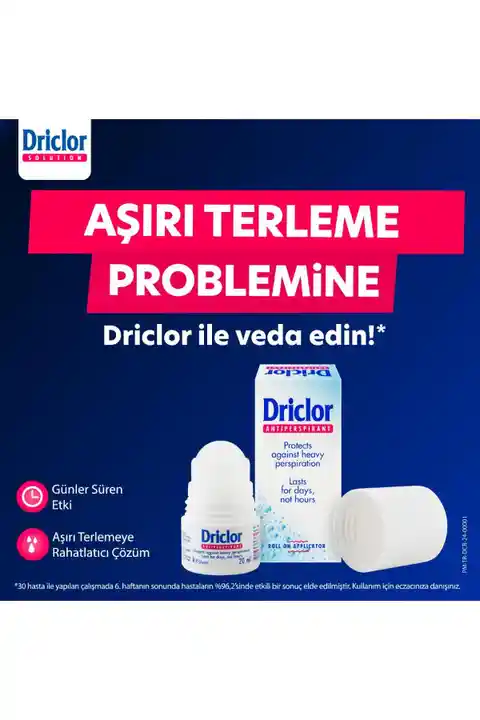 Driclor Aşırı Terleme Önleyici Antiperspirant Roll-on 20ml