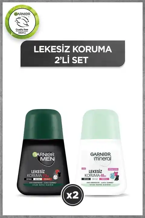 Garnier Mineral Kadın Lekesiz Koruma Roll-on Men Erkek Lekesiz Koruma Roll-on