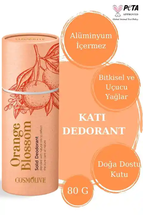 Cosmolive Doğal Roll On Stick Koltuk Alti Deodorant Organik Rolon Rollon Kokusuz Portakal Çiçeği 80gr