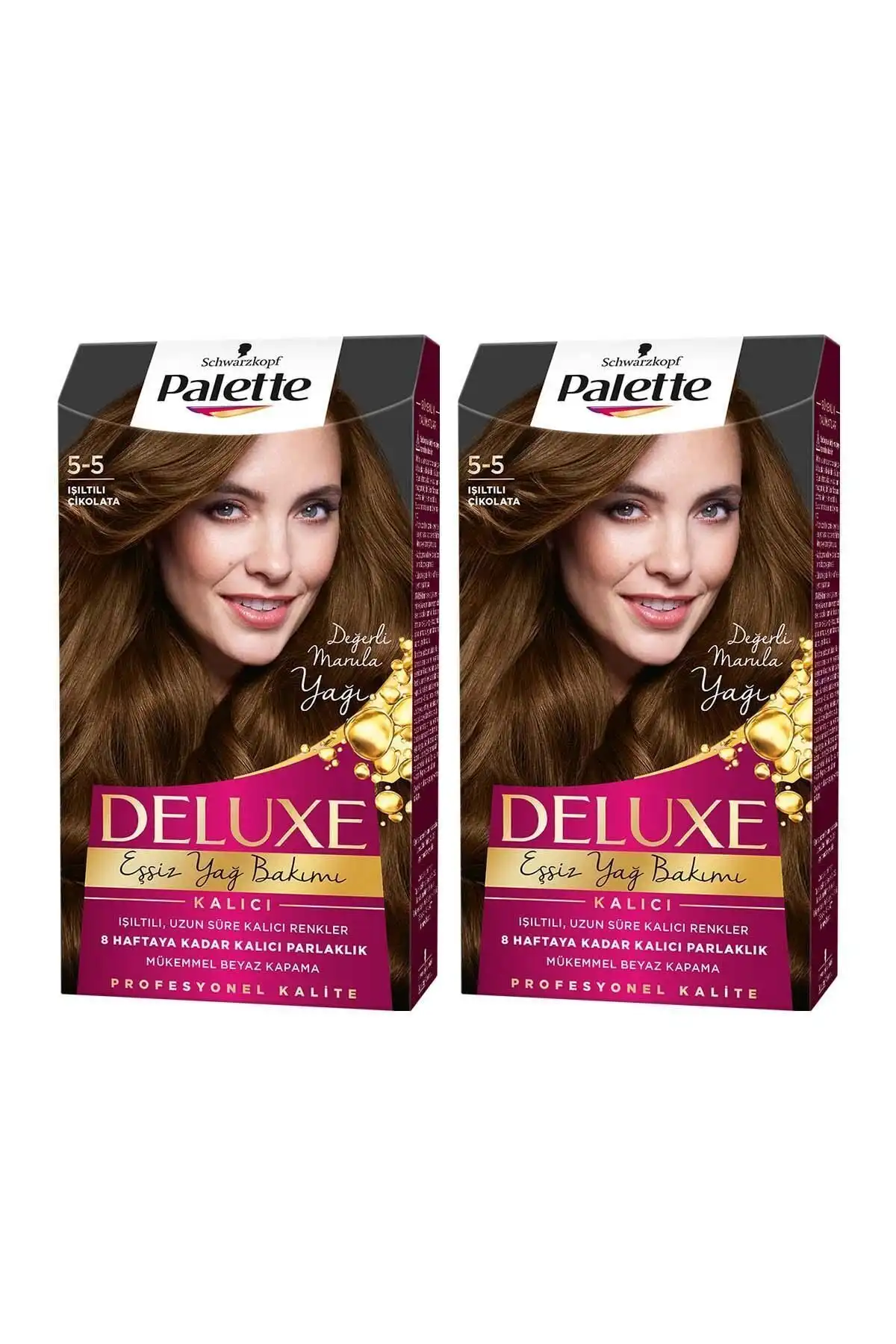 Palette Deluxe 5-5 Işıltılı Çikolata ve 7-57 Tarçın Kahve Saç Boyası İncelemesi