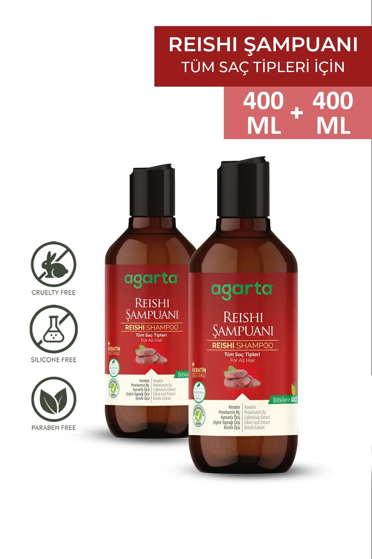 Agarta'nın Doğal Reishi Mantar ve Saç Dökülmesine Karşı Şampuanları