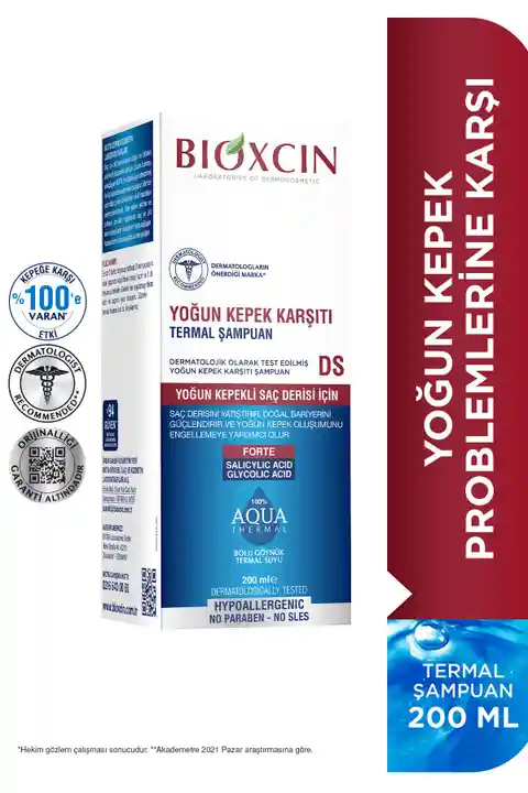 Bioxcin Aqua Thermal Yoğun Kepek Karşıtı Şampuan Ds 200 ml Kepek Kaşıntı Pullanma Karşıtı