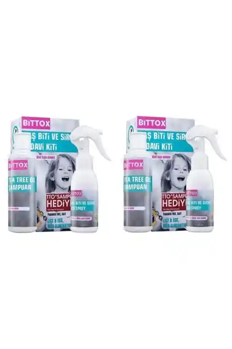 Bittox Bit Spreyi 100 ml 150 Şampuan Metal Tarak - 2 Kutu