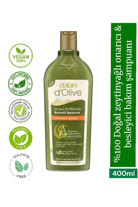 Dalan D'olive Doğal Zeytinyağlı Onarıcı & Besleyici Bakım Şampuanı 400 ml