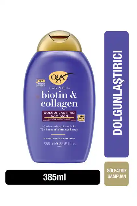 OGX Dolgunlaştirici Biotin & Kolajen Sülfatsız Şampuan 385 ml