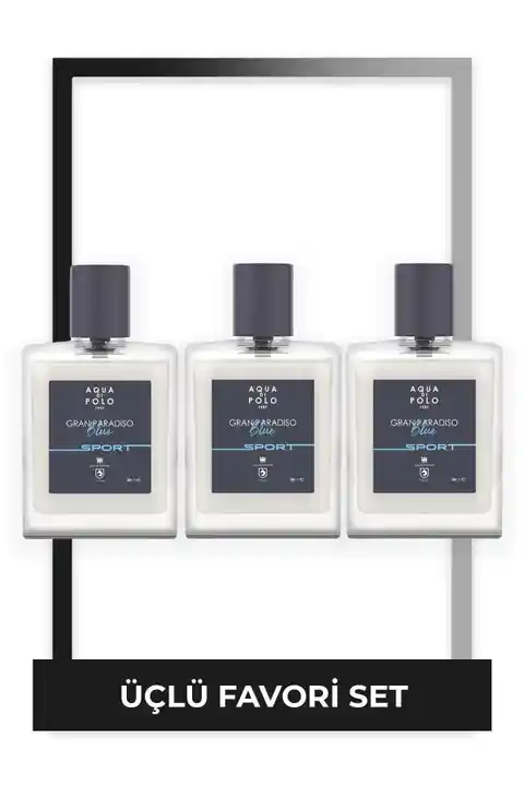 Aqua Di Polo 1987 Gran Paradiso Blue Sport Edp 50 ml 3'lü Erkek Parfüm Seti Stcc021195