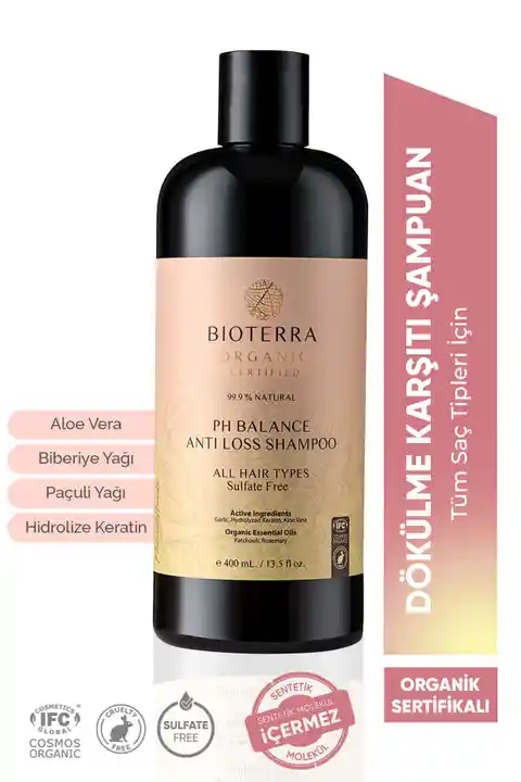 Bioterra Organik Ph Balance Şampuan 400 ml -dökülmeye Ve Incelmeye Karşı Şampuan