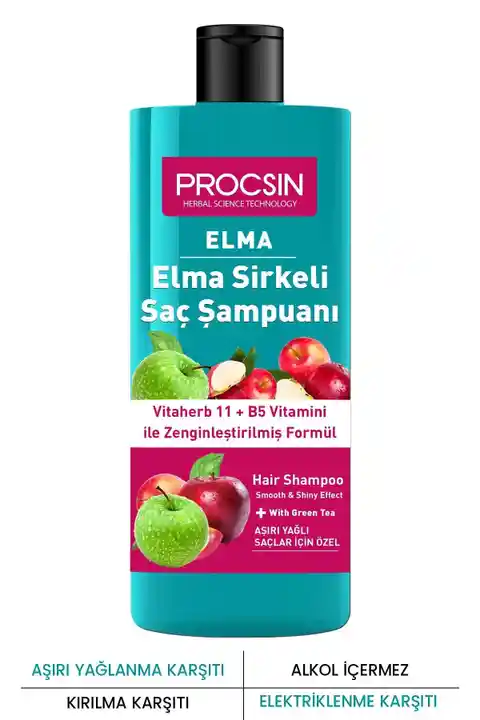 PROCSIN Aşırı Yağlanma Karşıtı Elma Sirkesi Şampuanı 300 ml