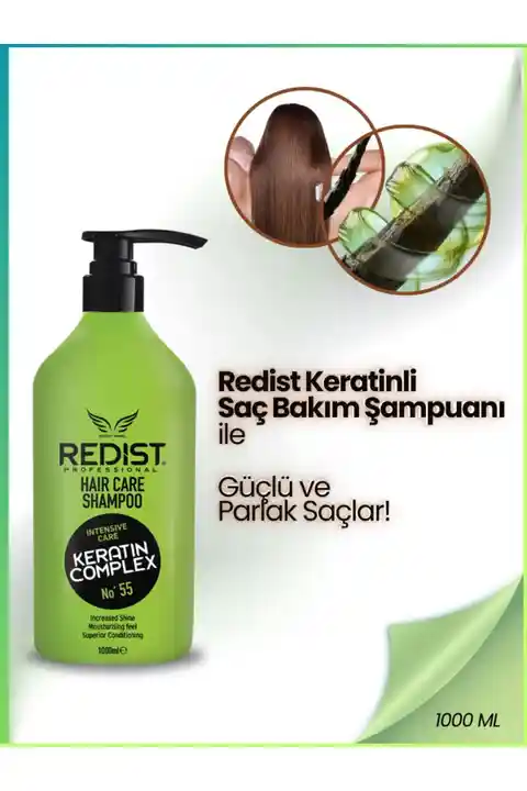 Redist Keratin Özlü Şampuan – Yıpranmış Saçlar Için Onarıcı Bakım – 1000 ml