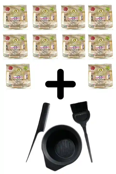 PRENSES Gül Kokulu Tüy Dökücü Toz Hamam Otu 150 G X 10 Adet Boya Kabı