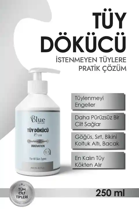 Genel Markalar Tüy Dökücü Ve Tüy Azaltıcı Tüy Alma Krem Tüm Cilt Tipleri Için Epilasyon ( Özel Formül 250 ml )