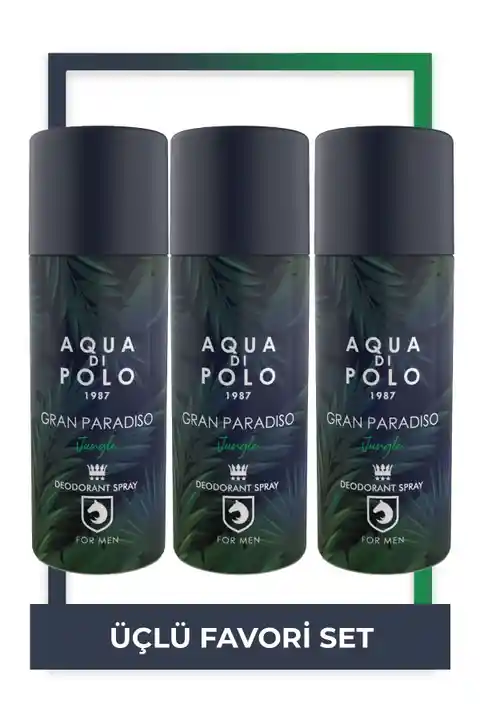 Aqua Di Polo 1987 Aqua Di Polo Gran Paradiso Jungle 3'lü Parfümlü Deodorant Seti Stcc004601