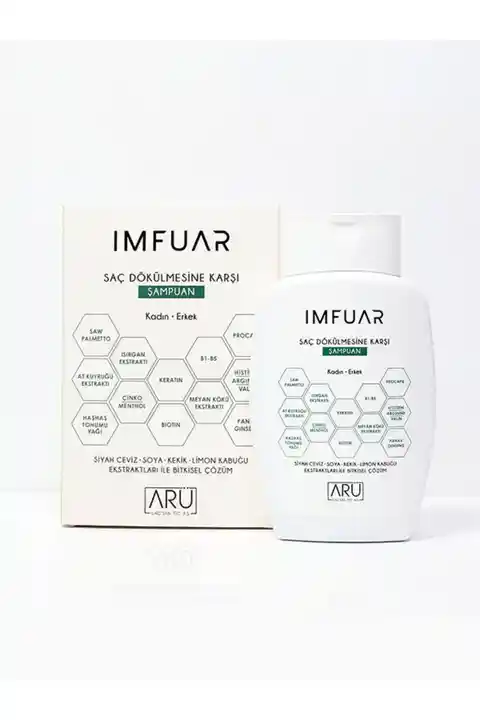 IMFUAR Saç Dökülmesine Karşı Bitkisel Şampuan 300 ml 22 Farklı Aktif Madde