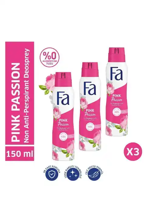 Fa Pink Passion Deosprey X 3 Adet