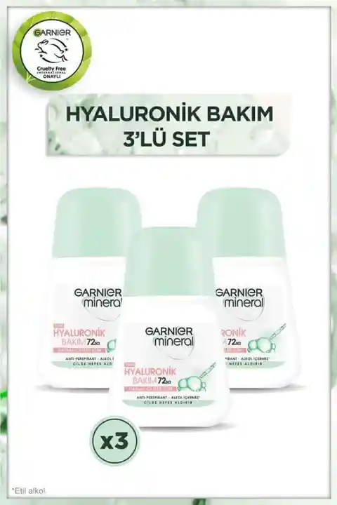 Garnier Mineral Hyaluronik Bakım Roll-on Deodorant 3'lü Set