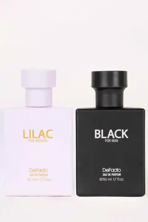 Defacto Erkek Black & Kadın Lilac 2'li Set Parfüm 50 ml X9643azns