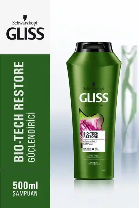 Gliss Bio-tech Restore Güçlendirici Şampuan - Kök Hücre Kompleksi Ve Gül Suyu Ile 500 ml