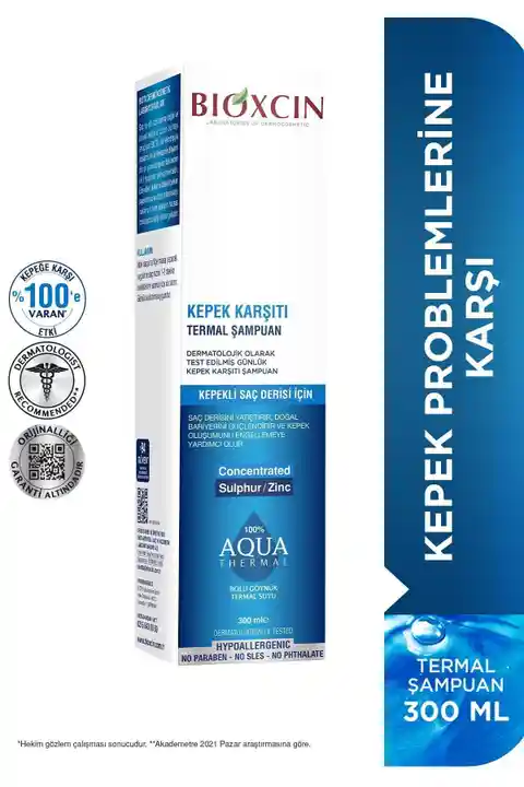 Bioxcin Aqua Thermal Kepek Karşıtı Şampuan 300ml Tüm Saç Tipleri