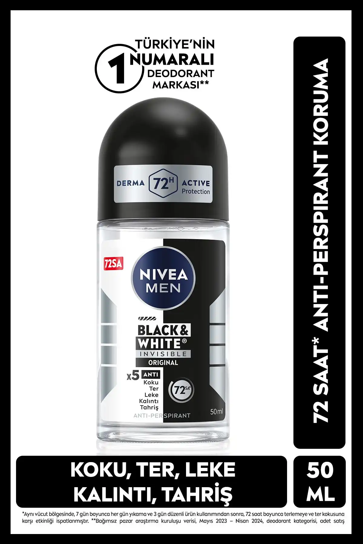 NIVEA Men Erkek Roll On Deodorant Black&White Invisible ve Fresh Active Karşılaştırması