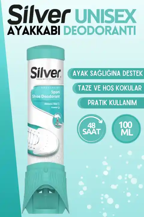 Silver Ayakkabı Deodorantı Ayak Koku Giderici Terleme Önleyici Sprey 100ml