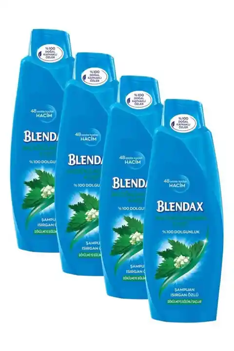 Blendax Saç Dökülmelerine Karşı Isırgan Özlü Şampuan 500 ml X 4 Adet