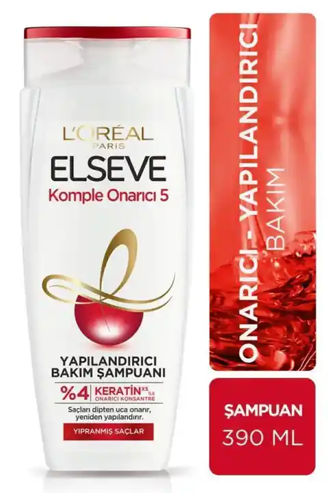 Elseve Komple Onarıcı 5 Yapılandırıcı Bakım Şampuanı 390 ml