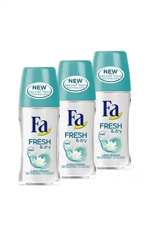 Fa Fresh Dry Lotus Roll-on 50 ml X3