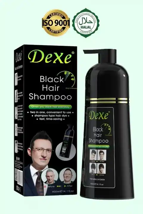 Dexe Black Hair Shampoo Beyaz Kapatıcı Şampuan Siyah Renk 400 Ml Büyük Boy