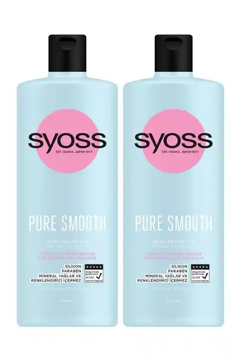 Syoss Pure Smooth Micellar Ağırlaştırmayan Derinlemesine Bakım Şampuan 500ml X 2 Adet