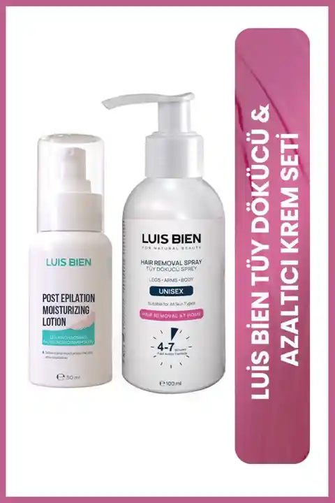 Luis Bien Tüy Dökücü Set | Unisex Tüy Dökücü Krem & Epilasyon Sonrası Nemlendirici & Tüy İncelten Süt |