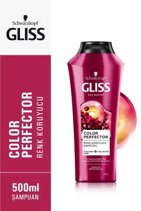 Gliss Color Perfector Renk Koruyucu Şampuan - Hyaluron Iksiri Ve Kızılcık Özü Ile 500 ml