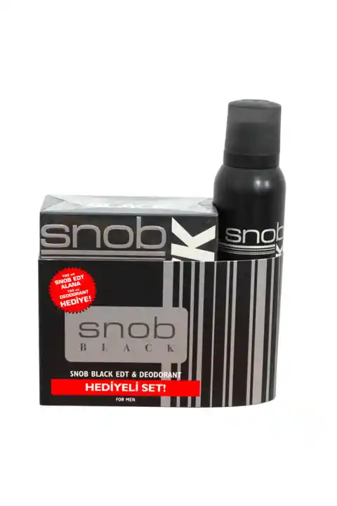 Snob Parfüm Seti Black Edt 100ml 150ml Deodorant Erkek