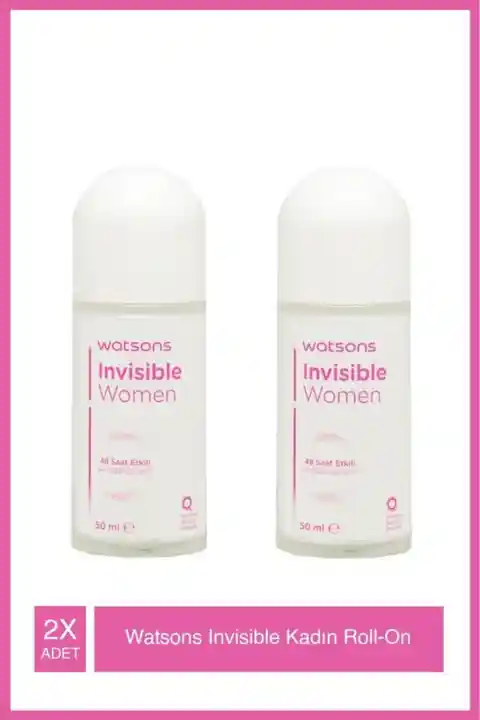 Watsons Invisible 48 Saat Etkili Kadın Roll-on 50 ml X2 Adet