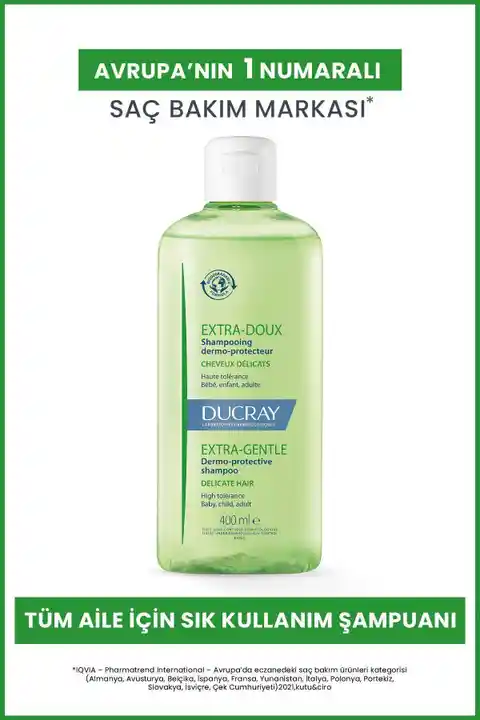 Ducray Extra Doux Tüm Aile İçin Günlük Bakım Şampuanı 400ml