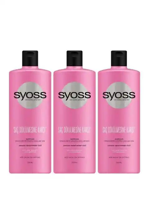 Syoss Saç Dökülmesine Karşı Şampuan 500 ml - 3 Adet - Güçlü Koruma
